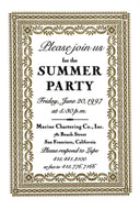 Invitation to the Summer Party of the Marine Chartering Company, Incorportated, 1997.